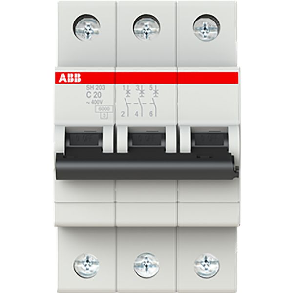 SH203-C20 Miniature Circuit Breaker - 3P - C - 20 A image 1