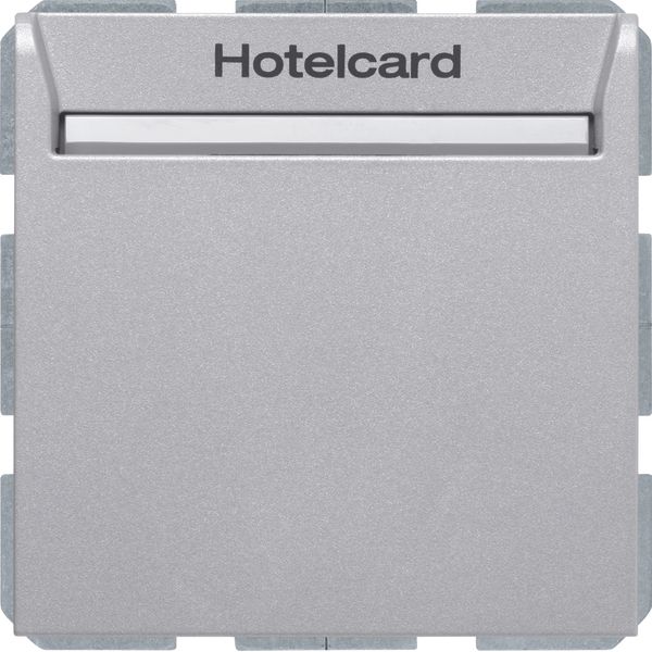 Relay switch centre plate for hotel card, S.1, al., matt, lacq. image 2