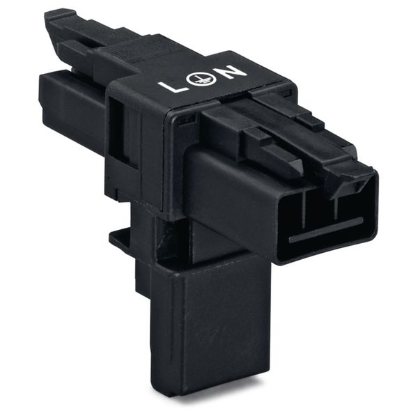 T-distribution connector 3-pole Cod. A black image 1