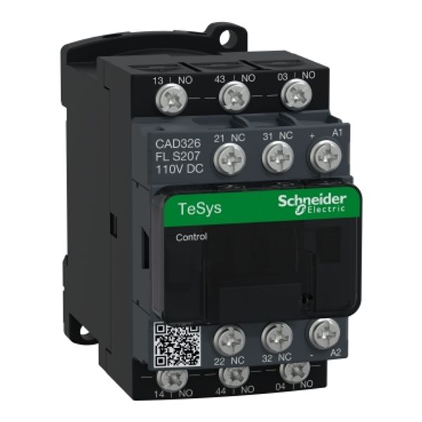 TeSys Deca control relay - 3 NO + 2 NC - 690 V - 110 V DC low consumption coil image 2