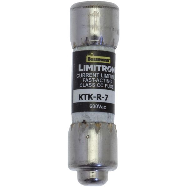 Fuse-link, LV, 7 A, AC 600 V, 10 x 38 mm, CC, UL, fast acting, rejection-type image 1