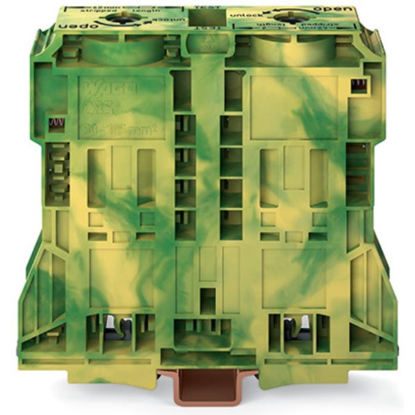 2-conductor ground terminal block 120 mm² lateral marker slots green-y image 3