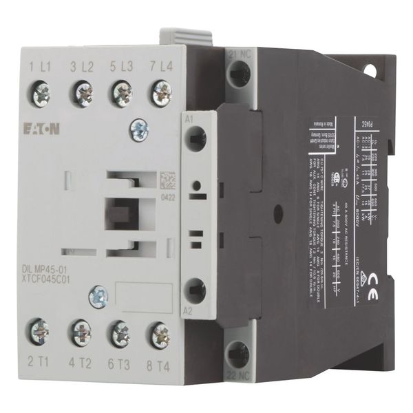 Contactor, 4 pole, 45 A, 1 NC, 230 V 50 Hz, 240 V 60 Hz, AC operation image 4