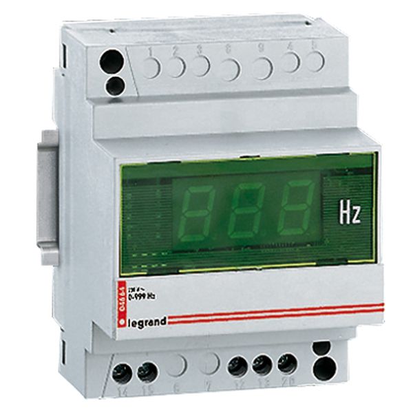Digital frequency meter Lexic - 40-80 Hz display - 4 modules - fixing on rail image 1