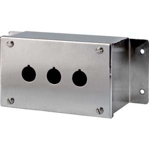 Surface mounting enclosure, stainless steel, 3 mounting locations image 2