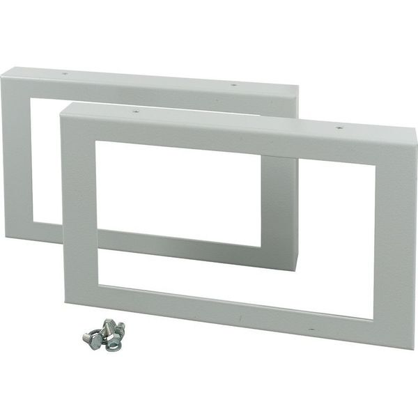 Plinth, side panels for HxD 200 x 300mm, grey, with cable duct cutout image 4