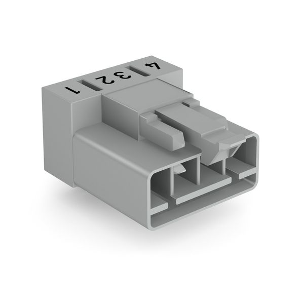 Plug for PCBs angled 4-pole gray image 1