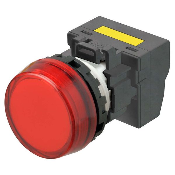 M22N Indicator, Plastic flat etched, Red, Red, 220/230/240 V AC, push- image 2