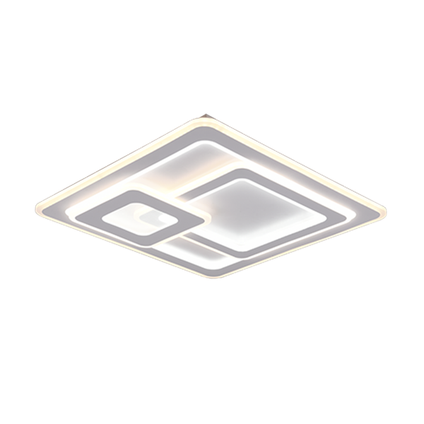 Mita LED ceiling lamp square matt white image 1