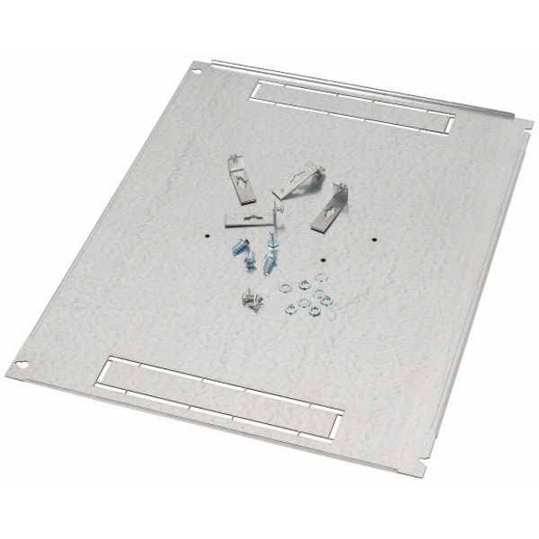 Mounting plate, +mounting kit, for GS 3, vertical, 3p, HxW=600x600mm image 1