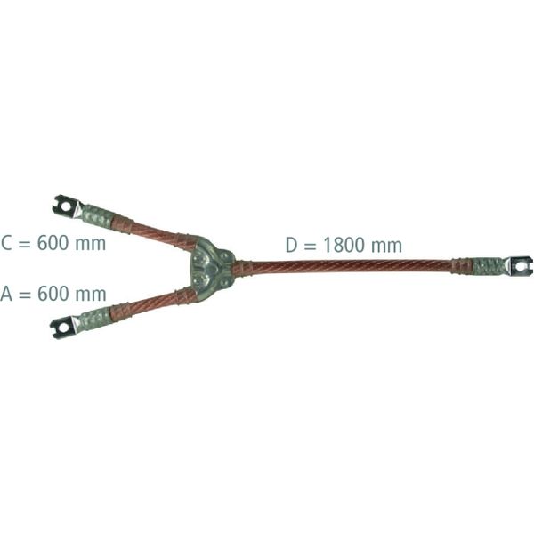 Single-pole earthing and short-circuit. cable 70mm² with crimped cable image 1