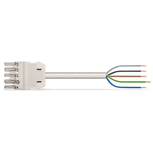 pre-assembled connecting cable;Eca;Socket/open-ended;white image 3