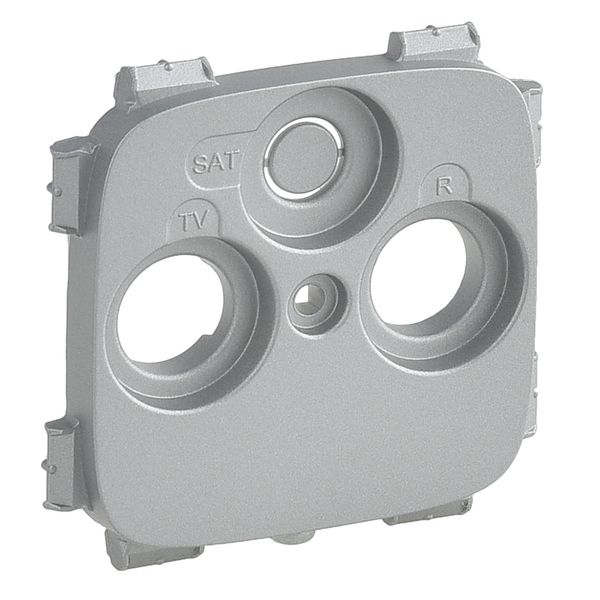 Cover plate Valena Allure - TV-R-SAT 30 mm socket cover - aluminium image 1