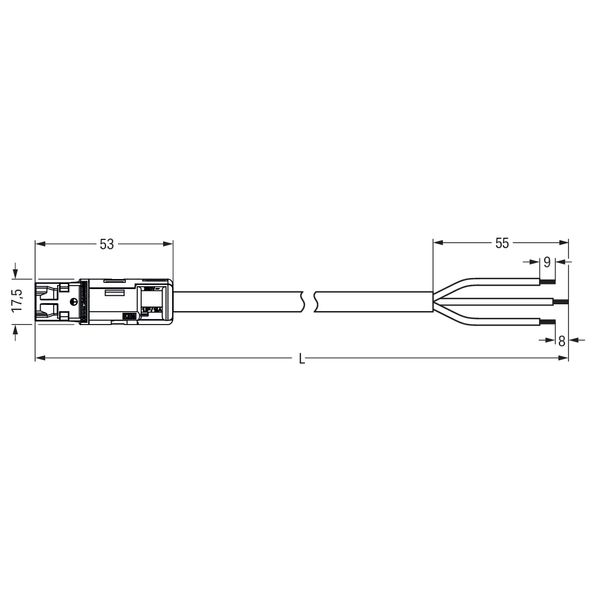 pre-assembled connecting cable B2ca Plug/open-ended black image 7