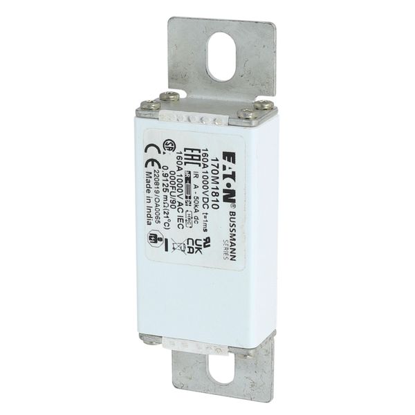 Fuse-link, high speed, 160 A, DC 1000 V, size 000, 24 x 36 x 115 mm, aR, IEC image 14