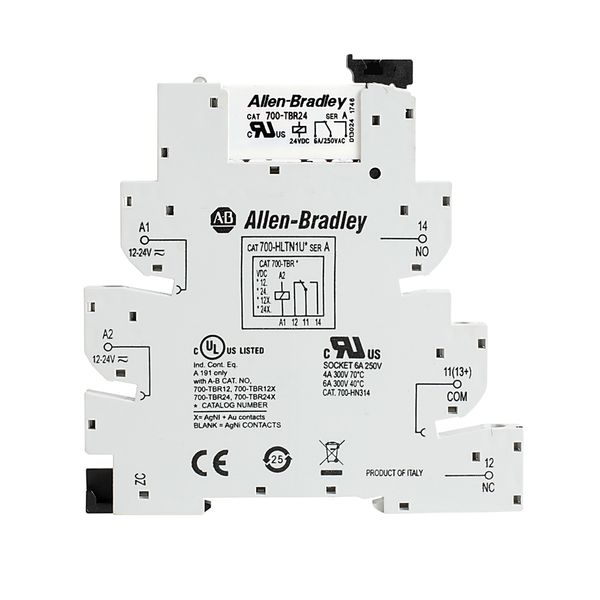 Relay, Electromechanical Output, SPDT, 24V AC/DC image 1