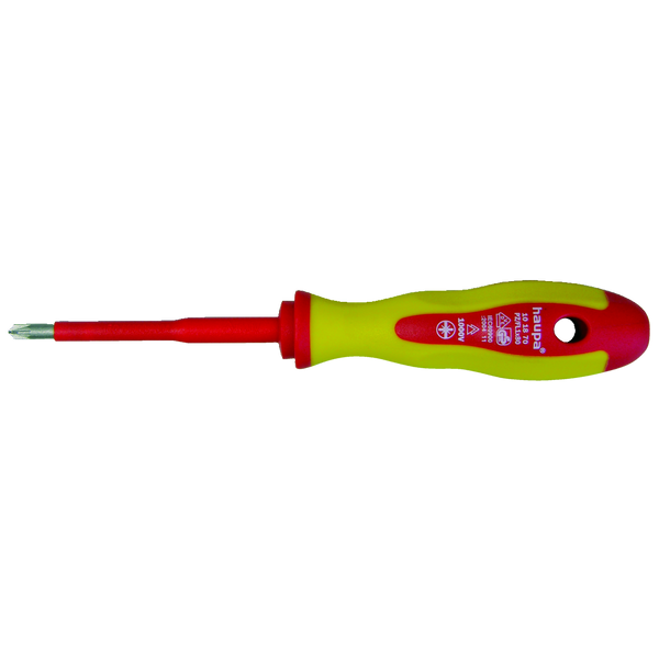 Screwdriver PZ/FL 1x80mm 190mm long VDE 1000V 2C handle image 2