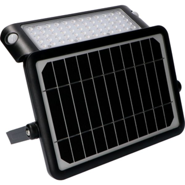 Outdoor Solar Light - floodlight 10W 1080lm 3000K IP65  - Sensor - Black image 1