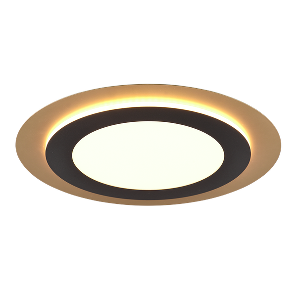 Morgan LED ceiling lamp 45 cm matt black/gold image 1