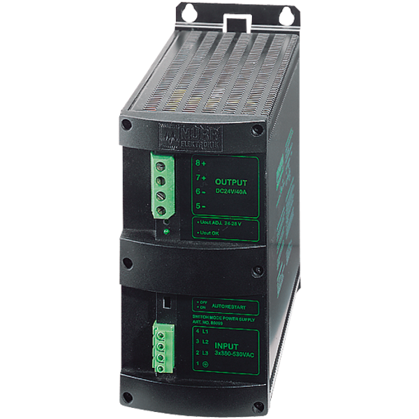 MCS POWER SUPPLY 3-PHASE, IN: 360-550VAC OUT: 24-28V/20ADC image 1