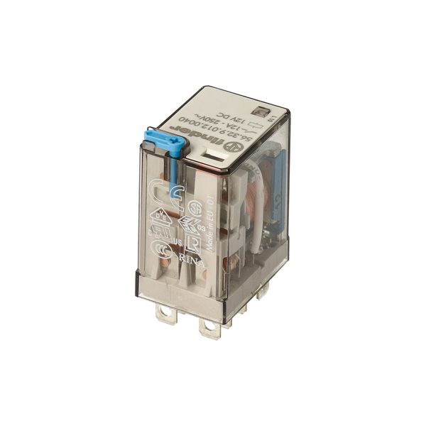 Miniature power Rel. 2CO 12A/60VDC/Agni/Test button/Mech.ind. (56.32.9.060.0040) image 5