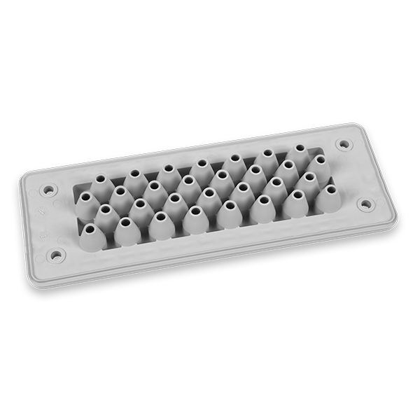 MH 24 F 30-1 IP65 RAL 7035 grey cable entry plate UL94 V-0 image 1