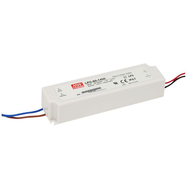 LPC-60-1050 Led driver, Class2 9-48V, 1050mA CC, MEAN WELL image 1