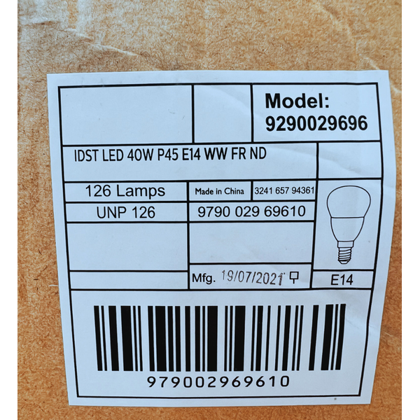 Bulb LED E14 5.5W P45 2700K 470lm FR without packaging image 3