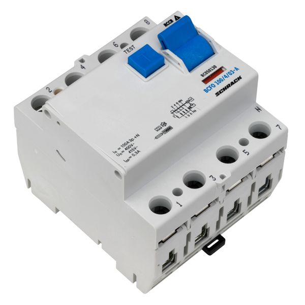 Residual current circuit breaker, 100A, 4-p, 300mA, type A image 2