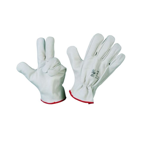 Leather gloves with PVC pump. 1p 005 image 1