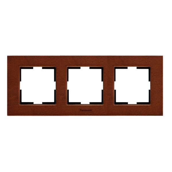 Karre Plus Accessory Wooden - Cherry Three Gang Frame image 1