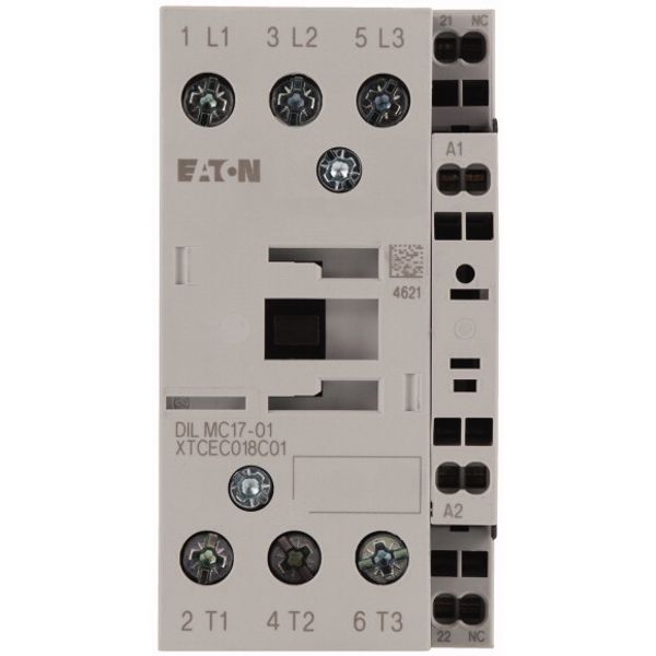 Contactor, 3 pole, 380 V 400 V 7.5 kW, 1 NC, 24 V 50/60 Hz, AC operation, Spring-loaded terminals image 2