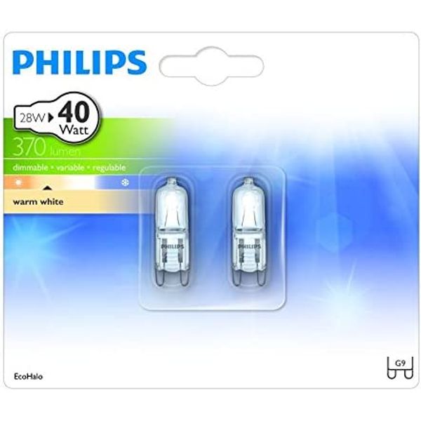 Halogen lamp Philips MV Caps 28W G9 230V CL 2BC/10 image 1