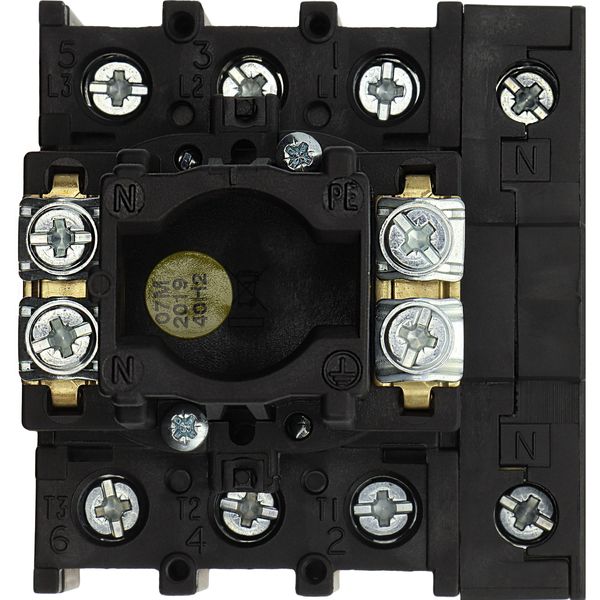 Main switch, P1, 32 A, flush mounting, 3 pole + N, Emergency switching off function, With red rotary handle and yellow locking ring, Lockable in the 0 image 31
