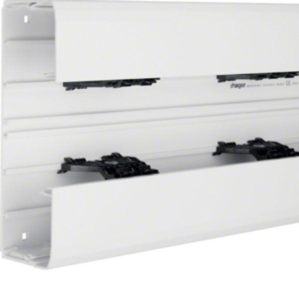 Wall trunking base C-profile BRN 70x210mm of PVC in pure white image 1