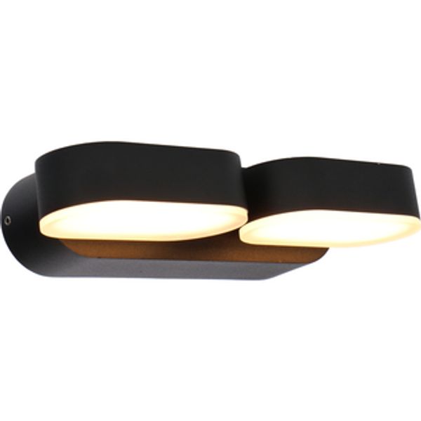 Outdoor Light with Light Source - wall light Barcelona - 6W 570lm 2700K IP54  - Black image 1