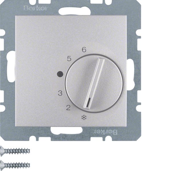 Thermostat, change-over contact, centre plate, B.7, al., matt, lacq. image 1