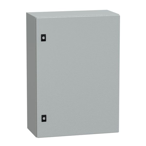 Spacial CRN plain door with mount.plate. H700xW500xD250 IP66 IK10 RAL7035.. image 1