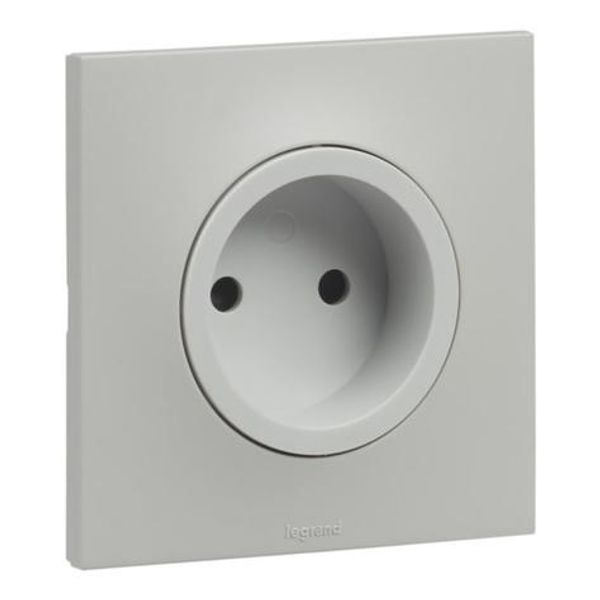 2-pole F/B socket with Urbano gray finish eclips image 1