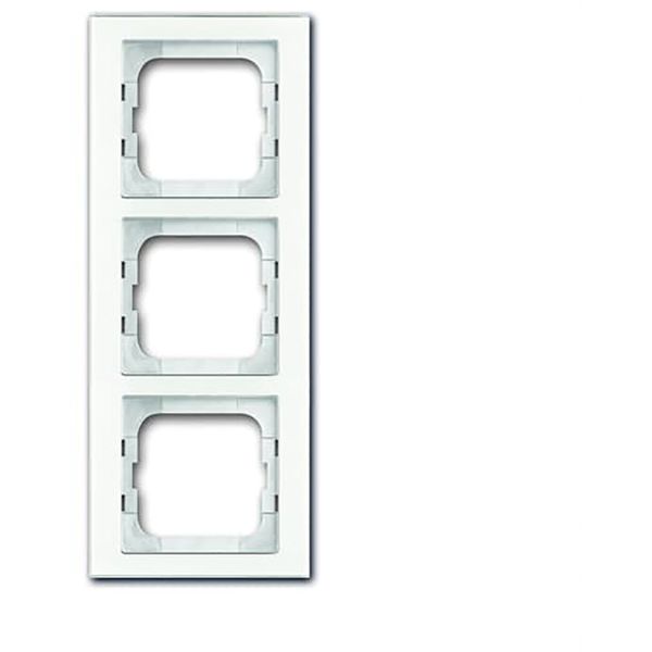 1723-280 Cover Frame Busch-axcent® white glass image 1