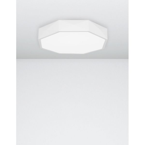 Sandy White Aluminium Matt White Acrylic Diffuser LED 24 Watt 230 Volt 1380Lm 3000K IP20 D: 40 H: 6 cm image 1