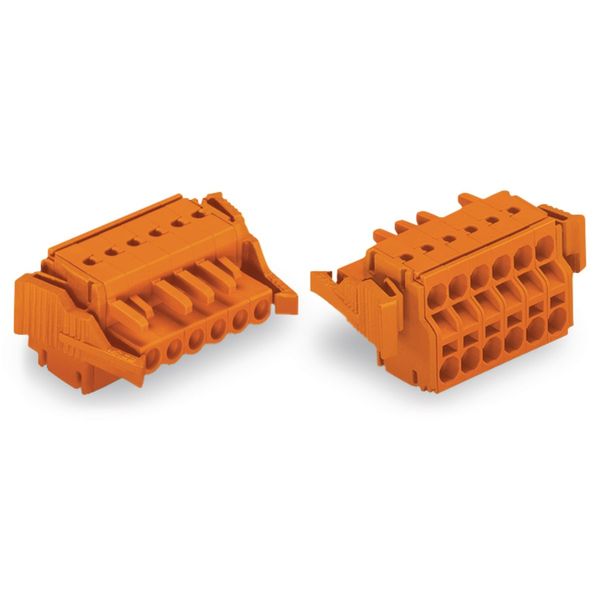 2-conductor female connector Push-in CAGE CLAMP® 2.5 mm² orange image 2