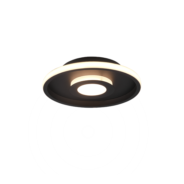 Ascari H2O LED ceiling lamp 30 cm matt black image 1