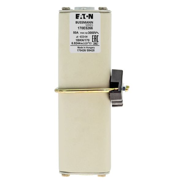 Fuse-link, high speed, 50 A, AC 3000 V, size 1, aR, IEC, with indicator image 12