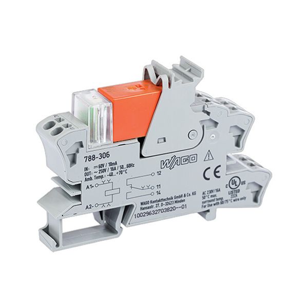 Relay module Nominal input voltage: 60 VDC 1 changeover contact gray image 2
