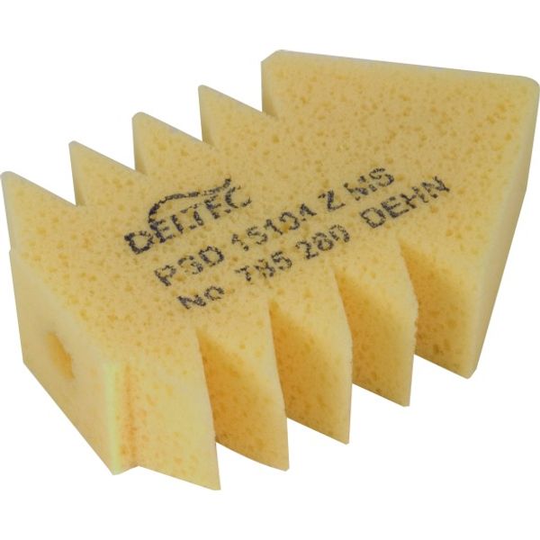 Cleaning sponge 150x100x40mm w. gearing Triangular f. MS damp cleaning image 1