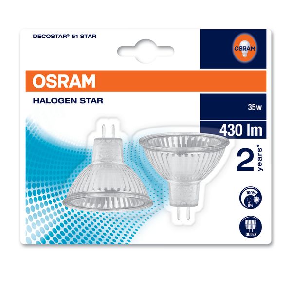 Halogen Lamp Osram DECOSTAR® 51S STAR 35W 12V 36° GU5.3 image 1