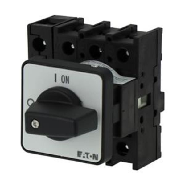 On-Off switch, P1, 40 A, flush mounting, 3 pole + N, with black thumb grip and front plate image 4