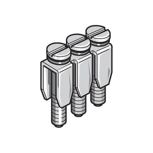 BJM 10 3 POLES, JUMPER BARS, 10 MM SPACING, DIN RAIL MOUNT, 57A image 1