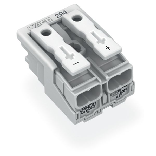 Lighting connector push-button, external without ground contact white image 2